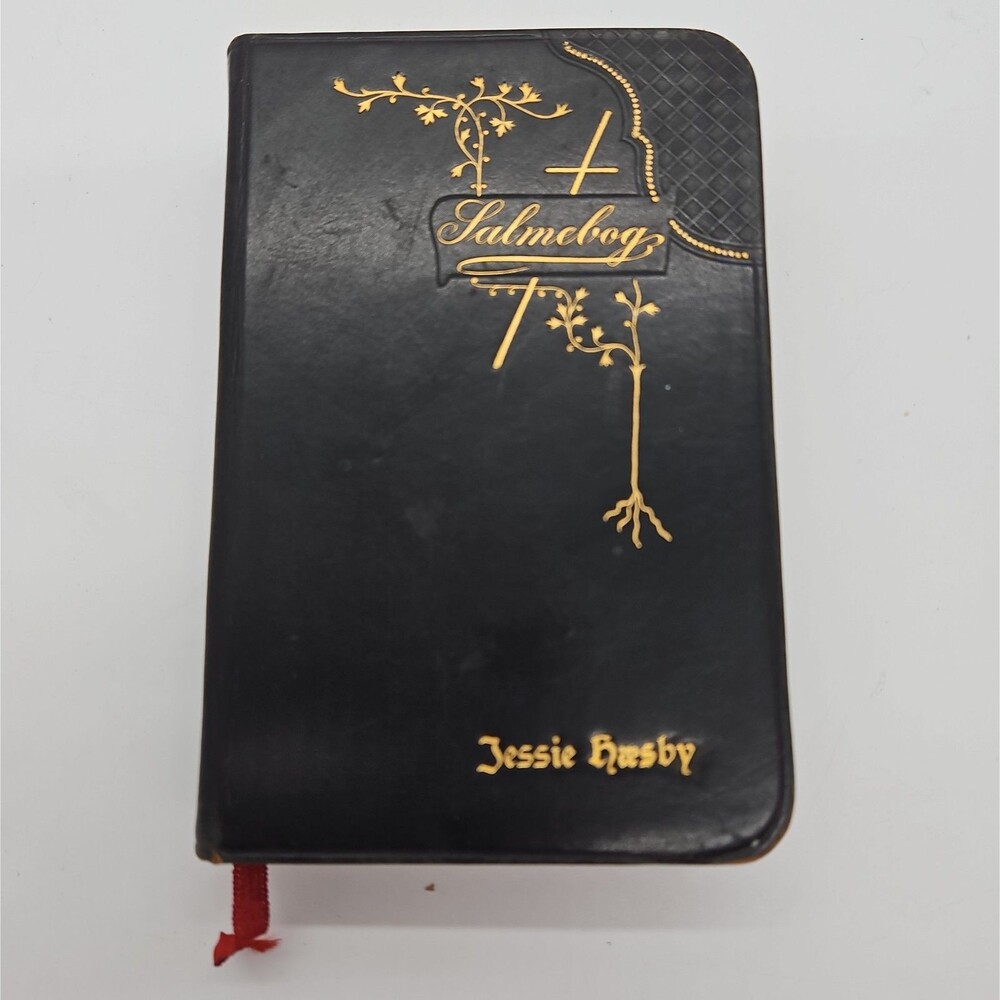 1909 Danish Hymnal Book SALMEBOG Pocket Size Gilded GC